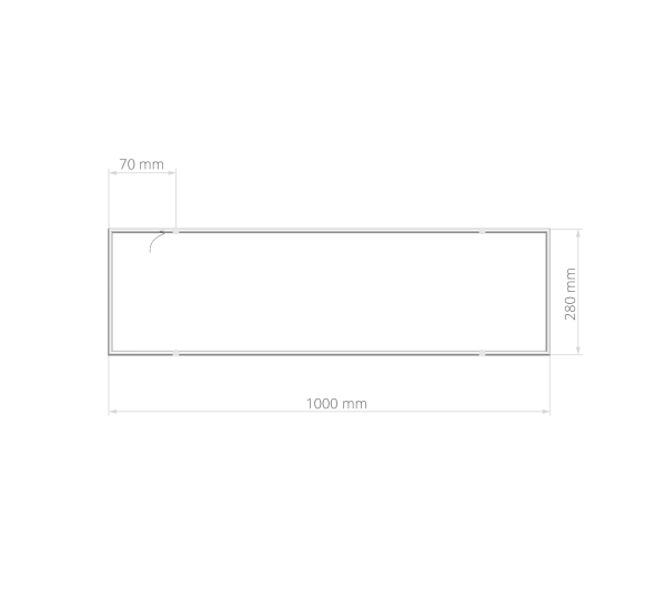 LED Pendelleuchte RAM-H-1 – rechteckige Deckenlampe 100×28 cm für moderne Räume